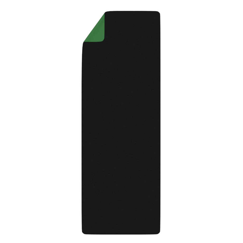Green Smiley Yoga Mat — Non-Slip Rubber Exercise Mat with Happy Face Design