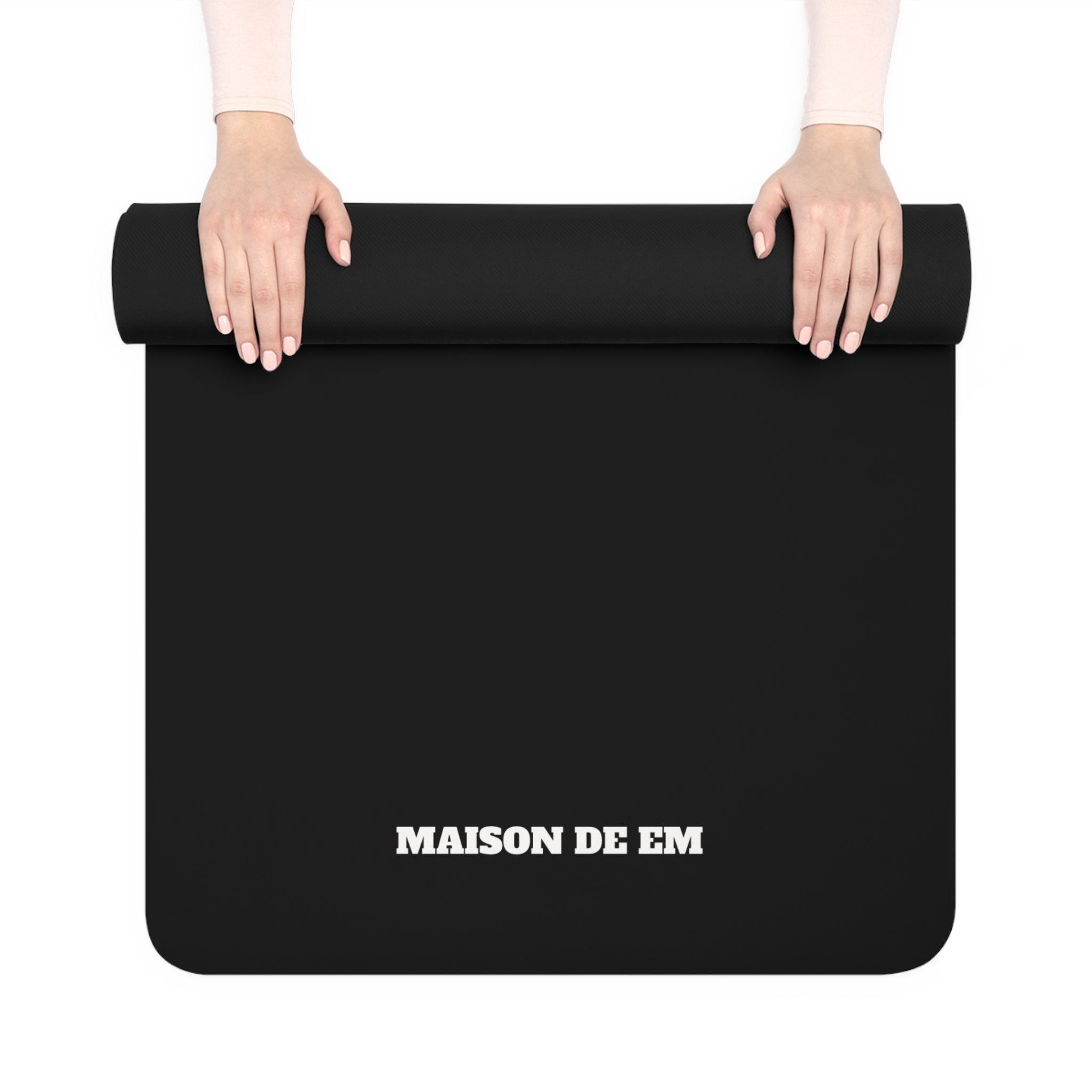"THE HARDEST PART IS SHOWING UP" - Rubber Yoga Mat