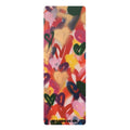Red & Gold Heart Yoga Mat — Bold Heart Design Rubber Exercise Mat