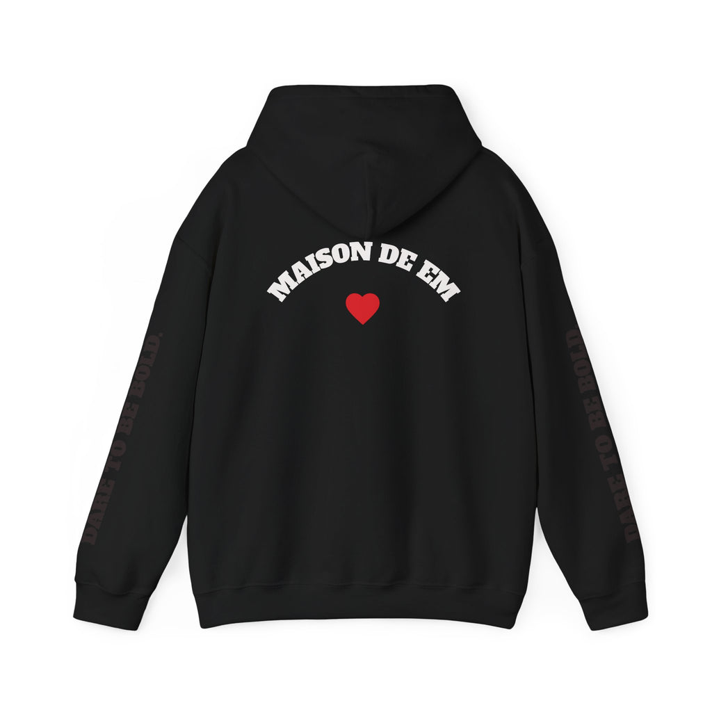 Dare to be Bold Gold Hearts Sweatshirt with Hood