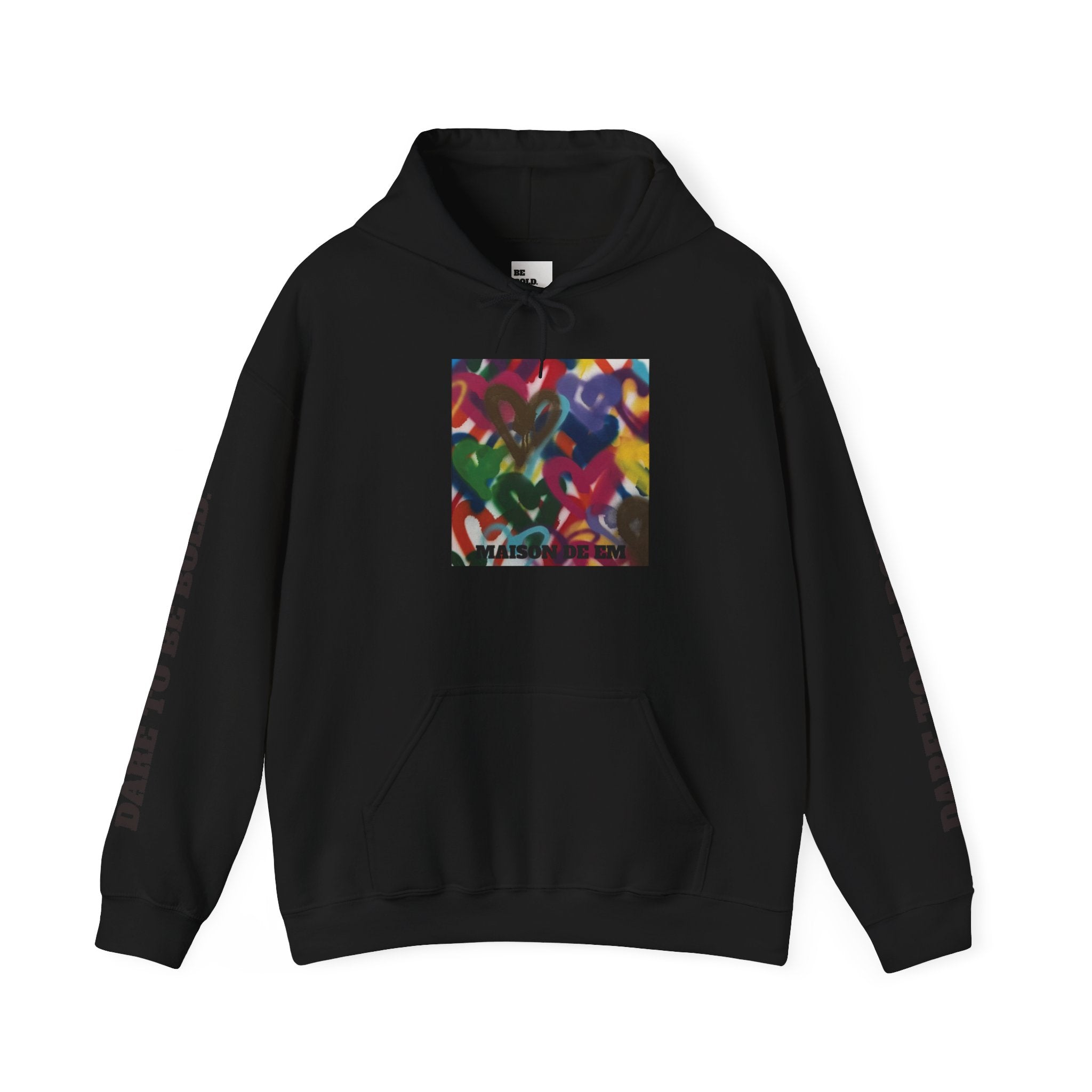 Dare to be Bold Gold Hearts Sweatshirt with Hood