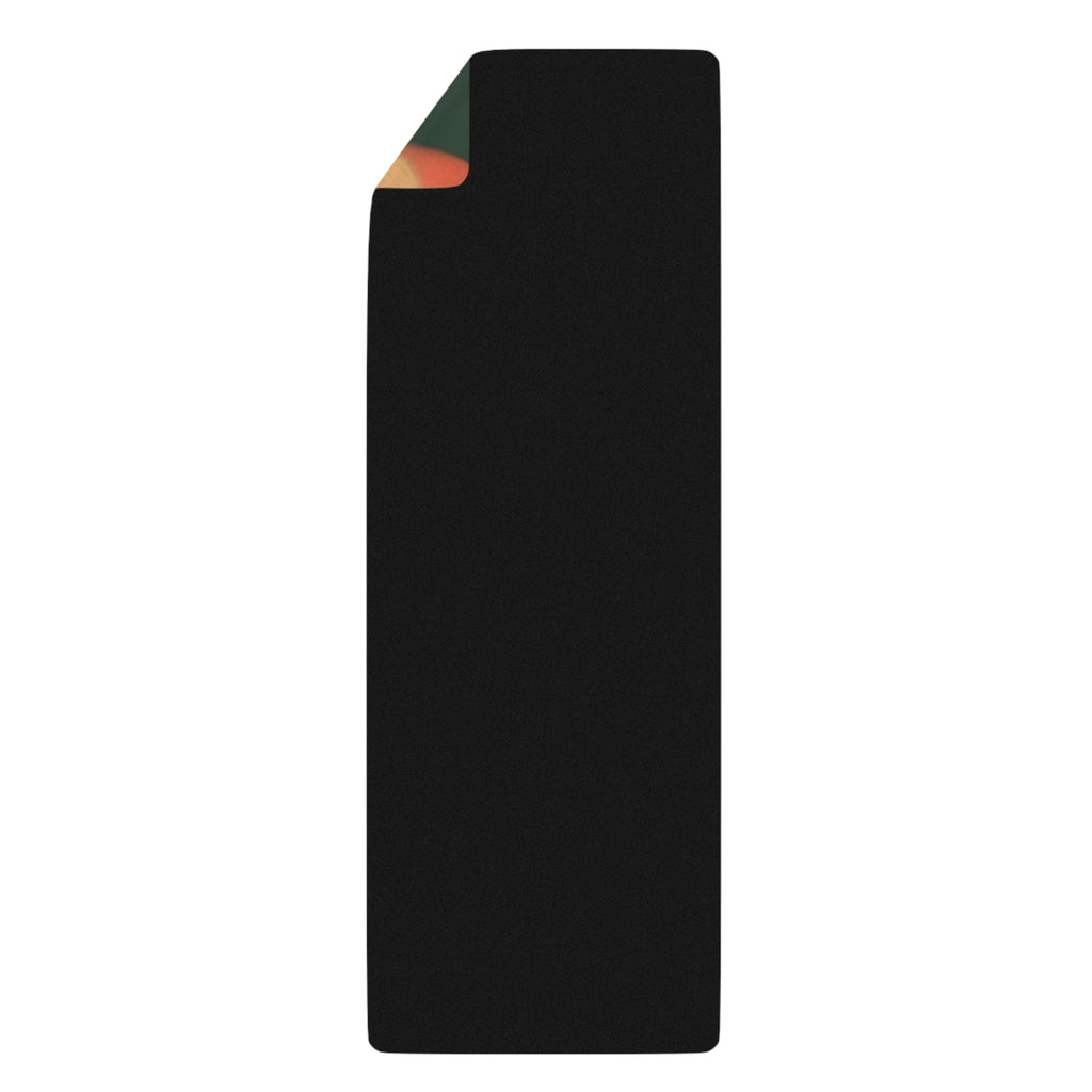 Red & Gold Heart Yoga Mat — Bold Heart Design Rubber Exercise Mat