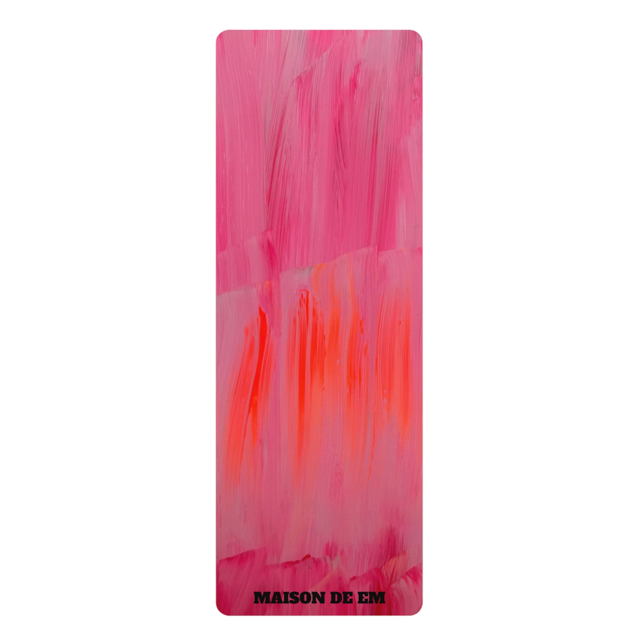 Pink Ombre Abstract - Rubber Mat Non-Slip Fitness Mat for Pilates & Home Practice