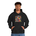 Dare to be Bold- Gold Colorful Hearts Sweatshirt with Hood