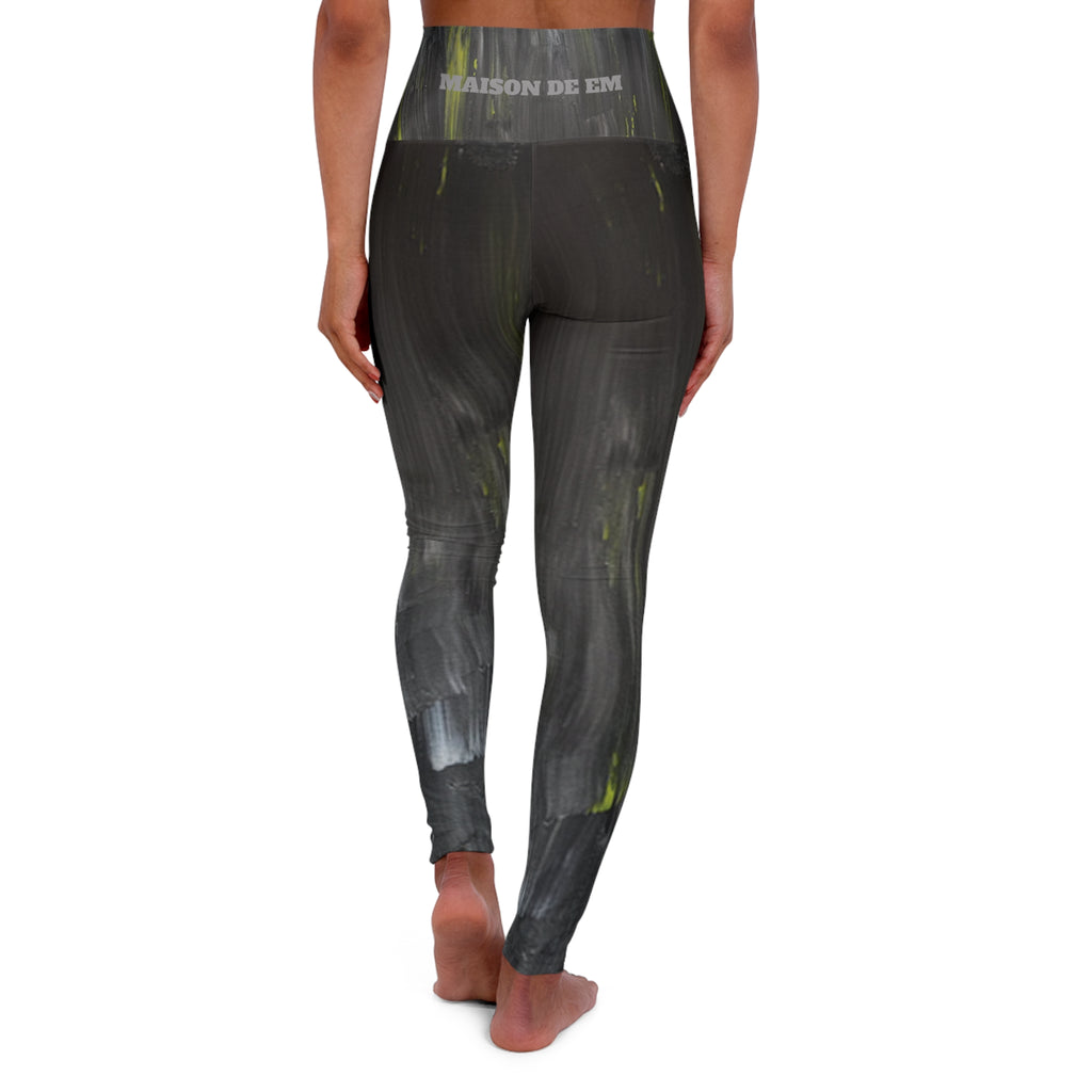 High-Waist Yoga Leggings — Dark Night