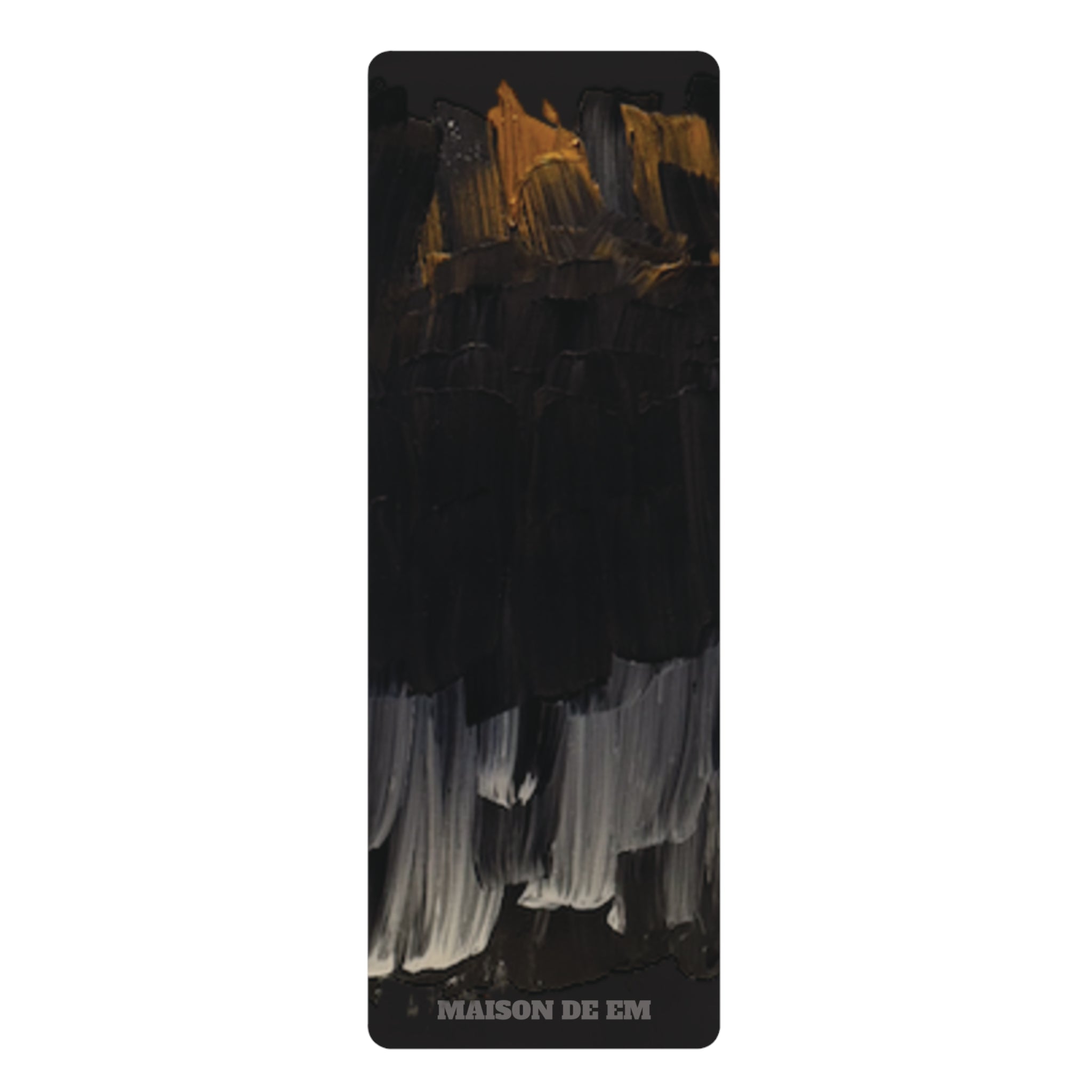 Breathe in and out - Rubber Yoga Mat — Non-Slip Artistic Studio Mat