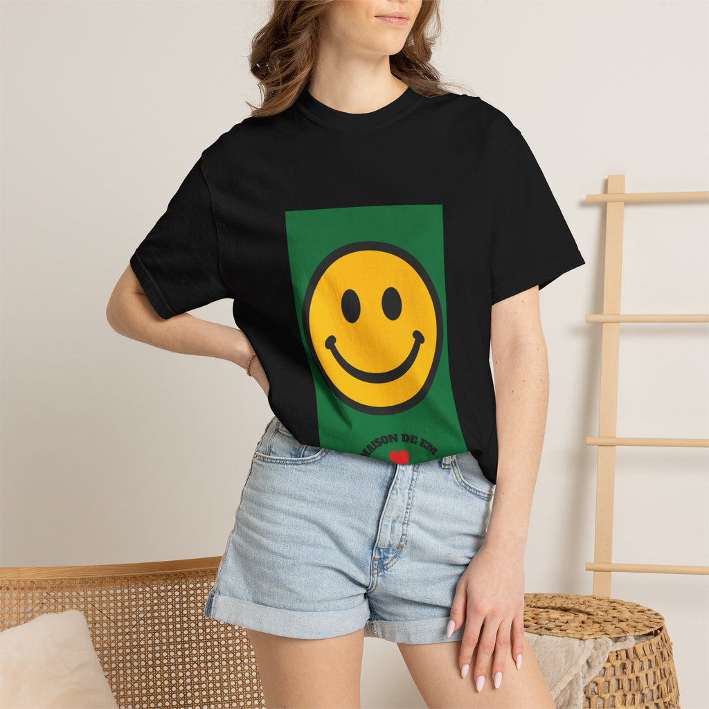 Smiley Face Graphic T-Shirt — Retro Yellow Smile Tee (Spread the Joy)