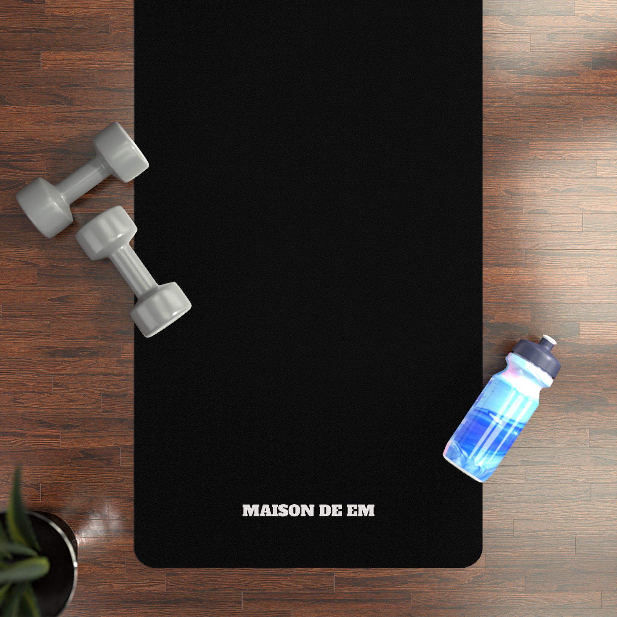 "THE HARDEST PART IS SHOWING UP" - Rubber Yoga Mat