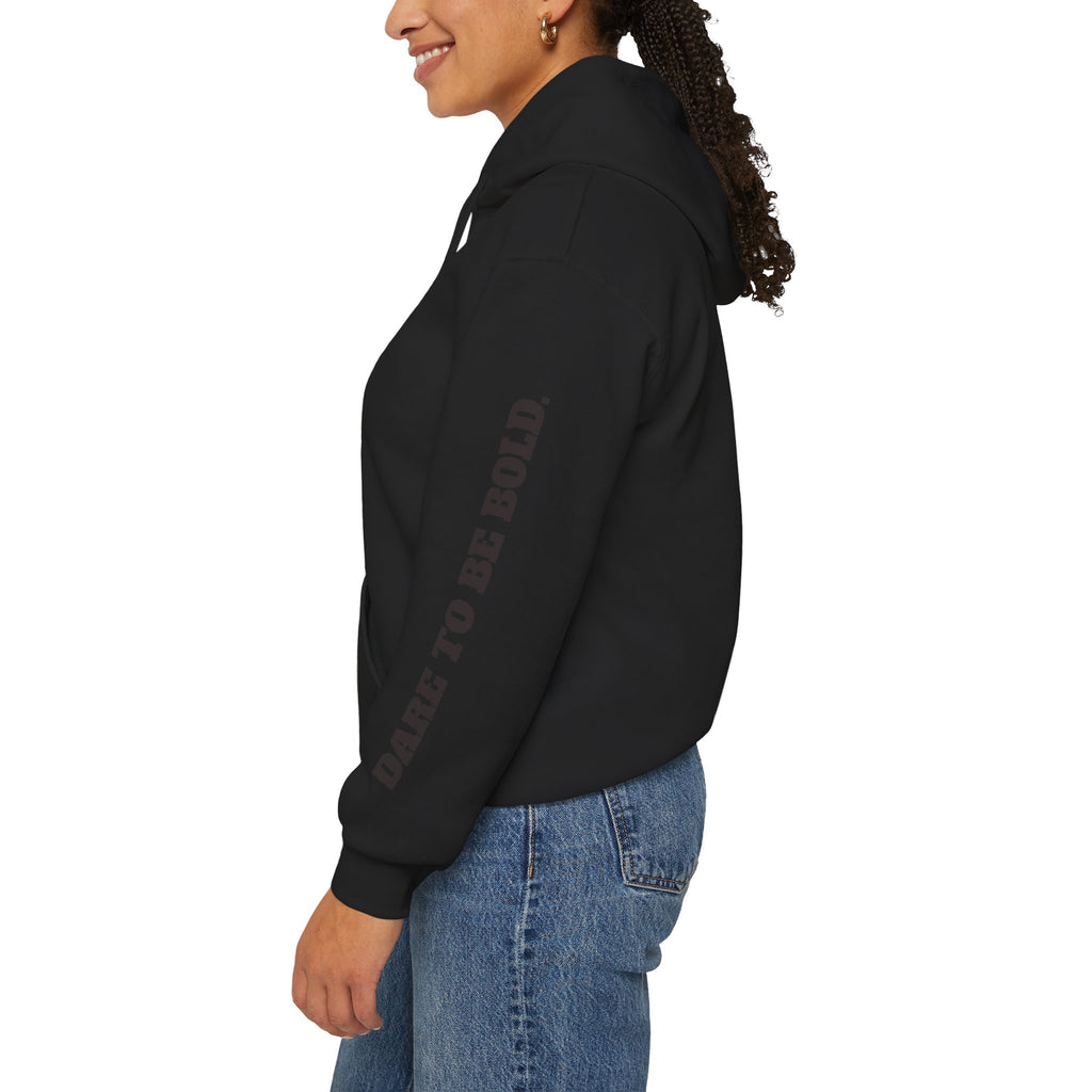 Dare to be Bold- Grayscale Hearts Sweatshirt with Hood